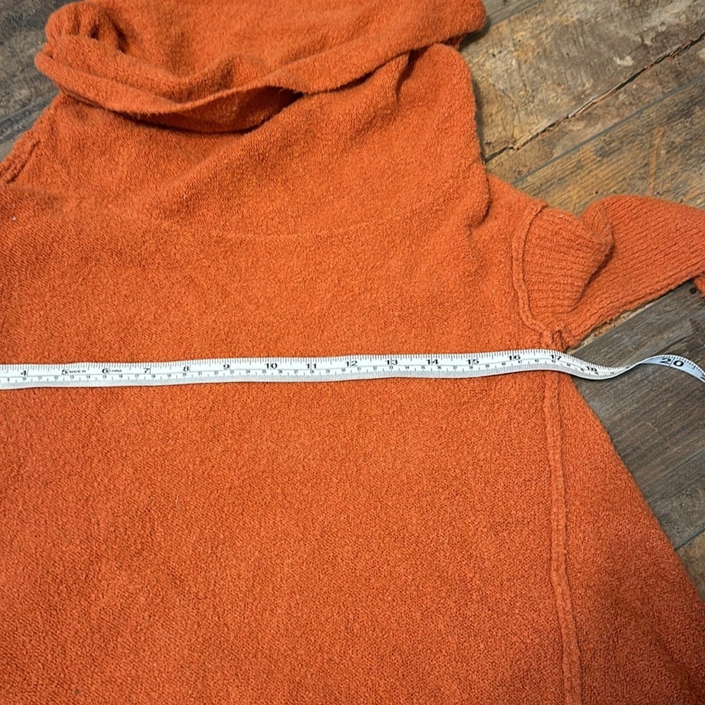 FREE PEOPLE BURNT ORANGE COCOON COWL NECK SWEATER SIZE XS H3 - Picture 6 of 7
